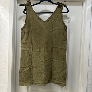 Cupshe Olive Green Gauze cover up Dress